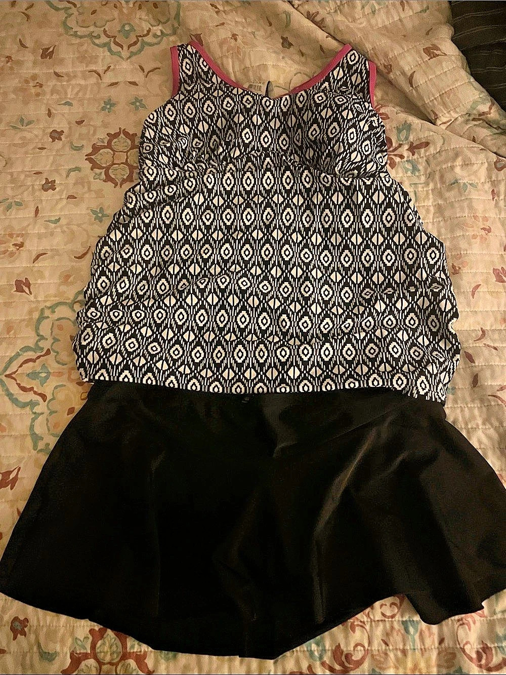 Maternity bathing suit top and bottom